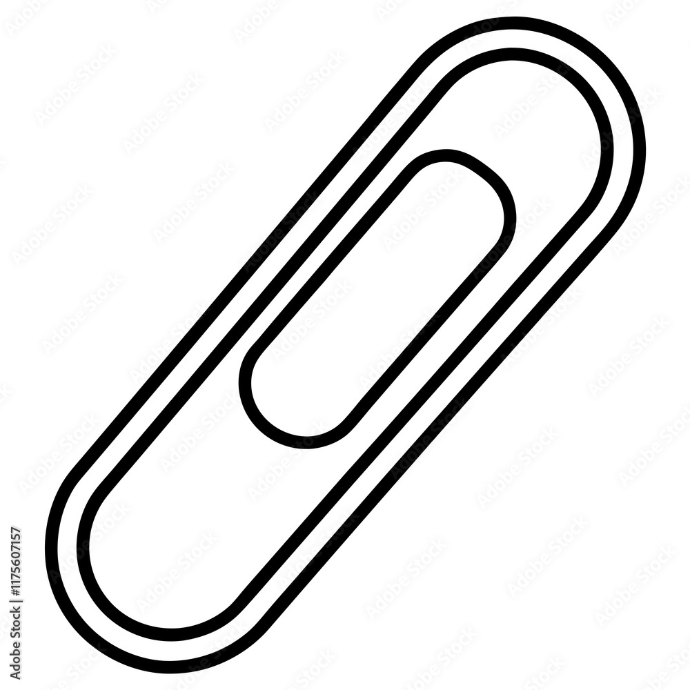 Paperclip Outline Vector Illustration Paperclip Outline Vector Illustration