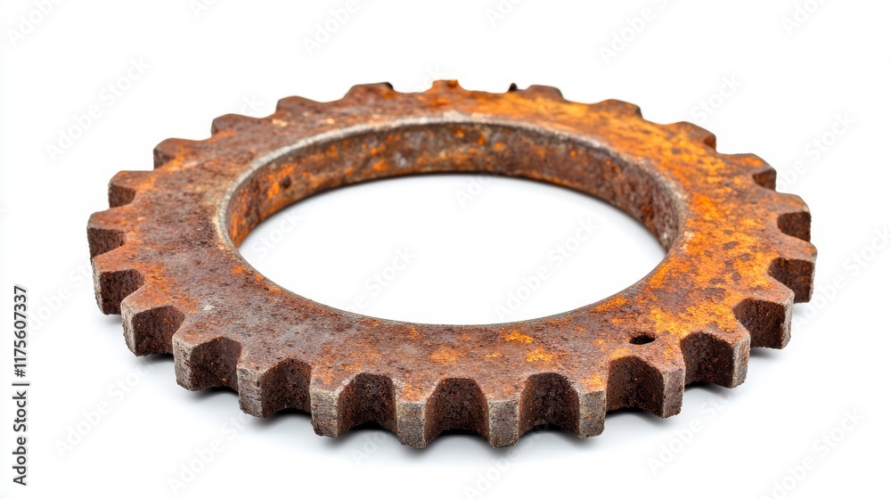 Rusty Metal Gear Isolated on White Background Rusty Metal Gear Isolated on White Background