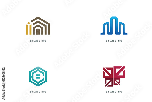 Home Building Logo Modern Structure	
