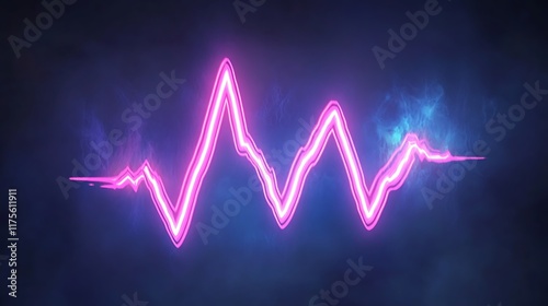 Pink Neon Wave Abstract Energy Design