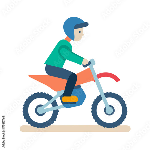 Boy riding dirt bike