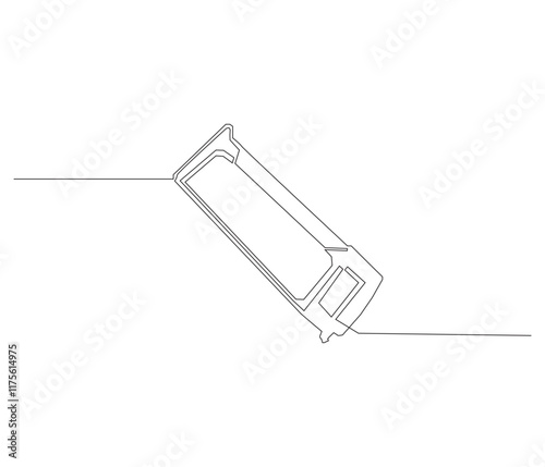 One continuous line drawing of saw . Single line of saw vector illustration