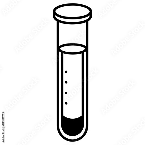 Scientific Test Tube Icon in Vector Style