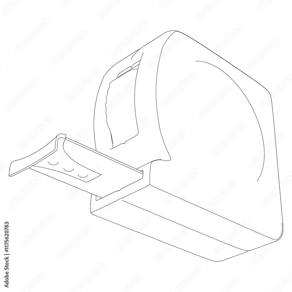 Obraz premium Tape Measure Line Art Vector Illustration on White Background. Accurate and Detailed Design for Construction, DIY, and Professional Use