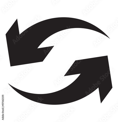 Refresh icon vector. Green recycle vector icon symbol. Repeat and reload icons set and arrow rotation circle. Sync icon symbol convert button sign