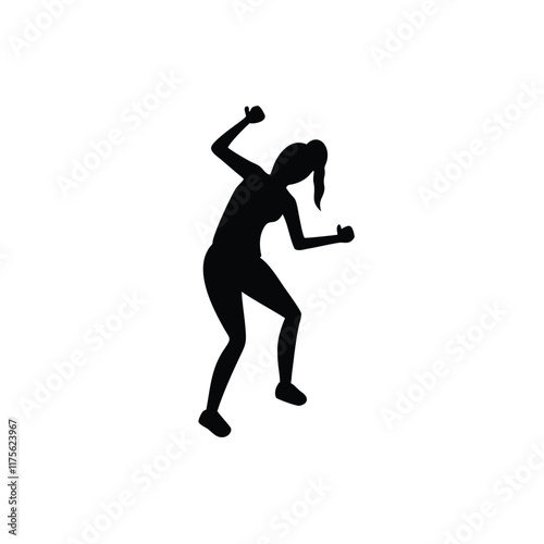 A women hip hop dancers silhouette