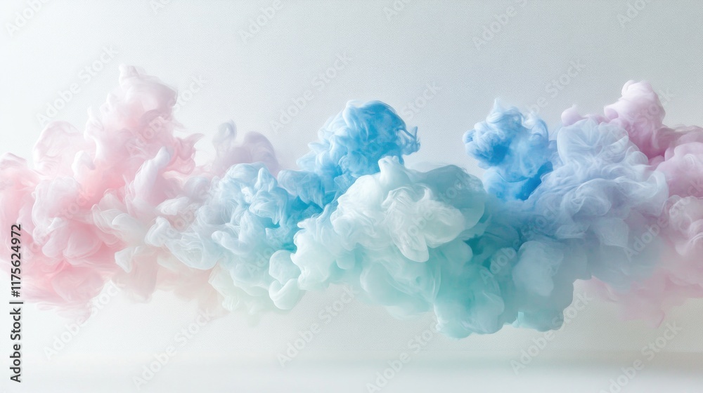 Abstract pastel color ink swirls in water. Abstract pastel color ink swirls in water.