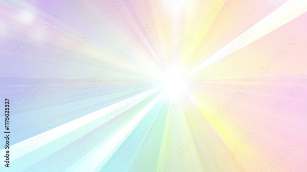 Pastel rainbow burst light rays background. Pastel rainbow burst light rays background.