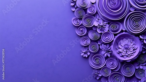 Purple Paper Flowers Create a Beautiful Floral Design