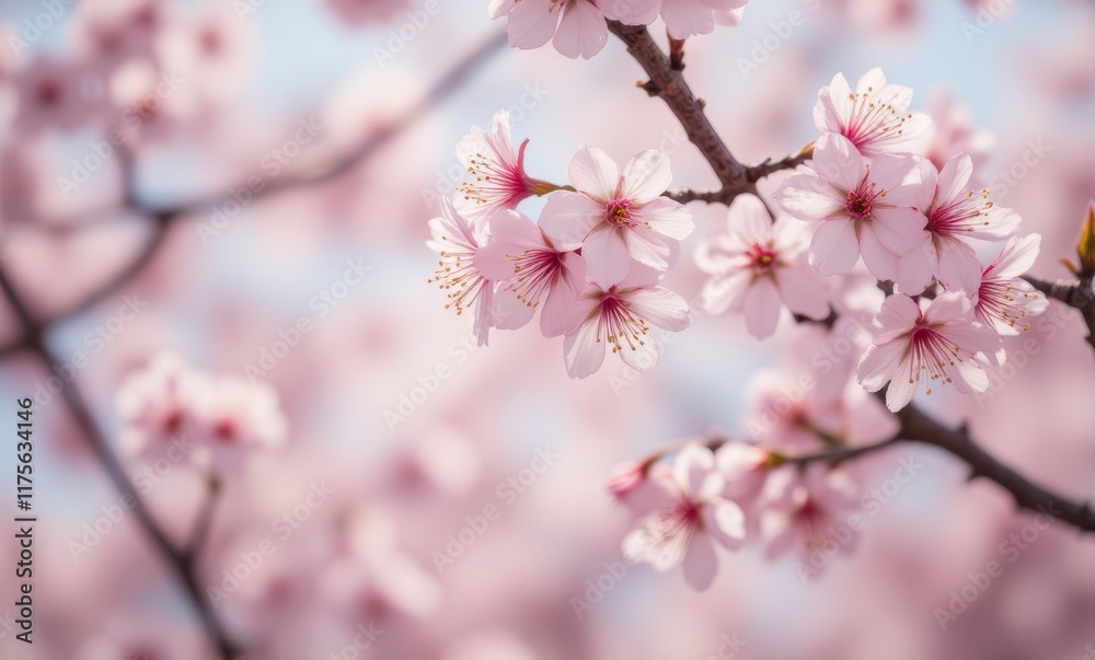 Delicate pink cherry blossoms in spring Delicate pink cherry blossoms in spring