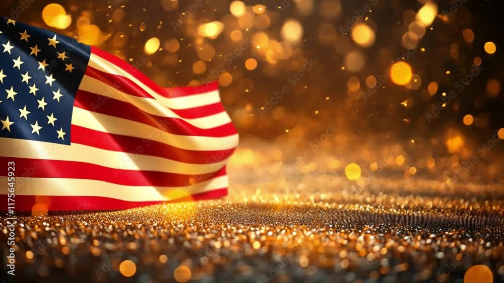 American Flag, Glittering Celebration 
