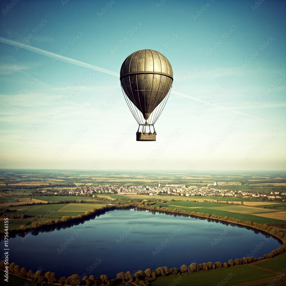 Fototapeta premium Mongolfiera steampunk 