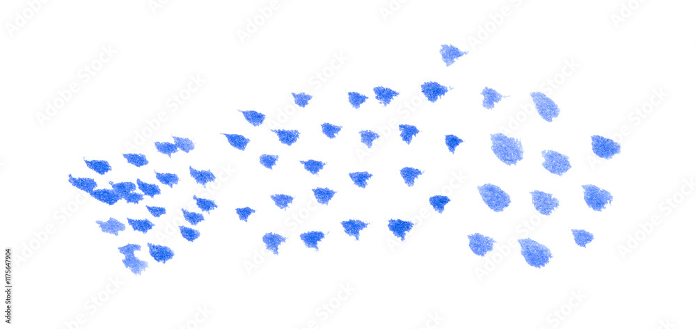 Abstract blue watercolor splash in dynamic triangle shape on white background. Abstract blue watercolor splash in dynamic triangle shape on white background.