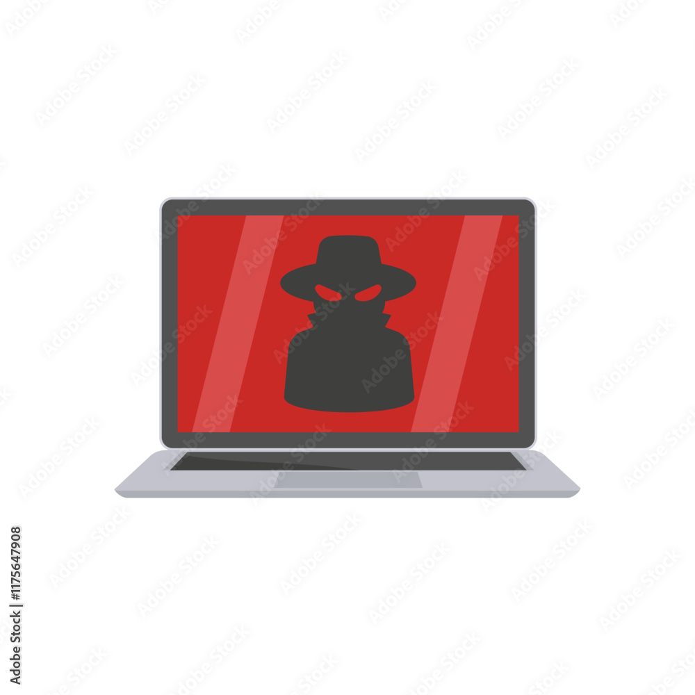Spyware Flat Icon, Vector illustration Spyware Flat Icon, Vector illustration