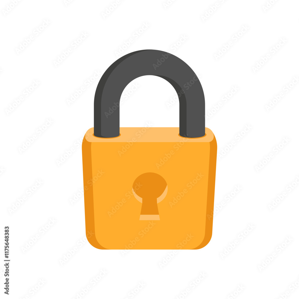 Closed Lock Flat Icon, Vector illustration Closed Lock Flat Icon, Vector illustration