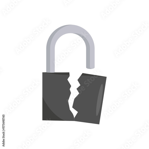 Insecurity Flat Icon, Vector illustration
