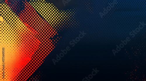 Wallpaper Mural Abstract Checkered Pattern Design with Orange and Yellow Hues Torontodigital.ca