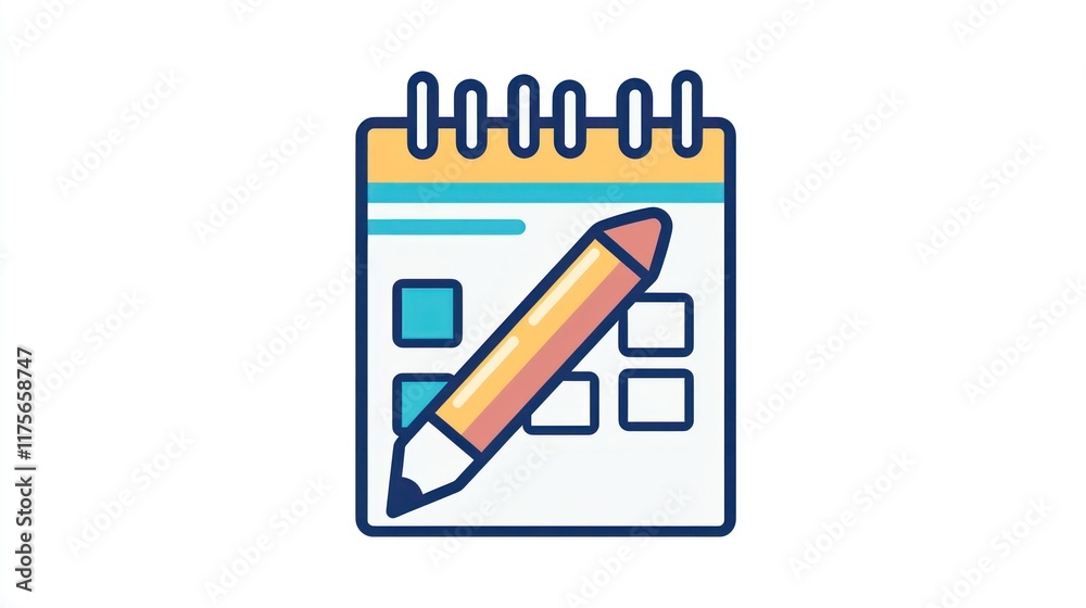 Calendar with pencil icon, schedule planning concept. Calendar with pencil icon, schedule planning concept.