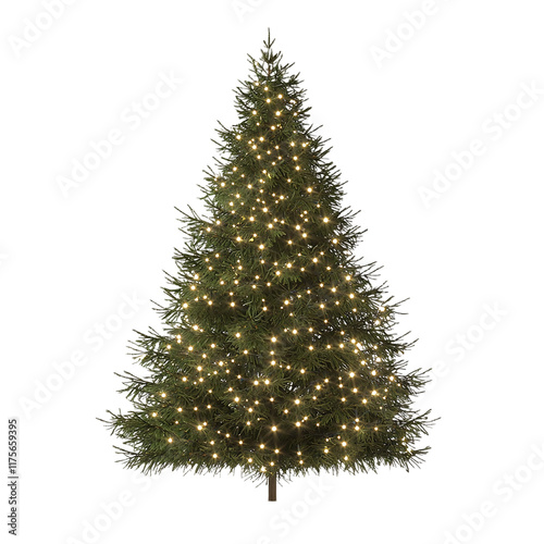 a tree with lights on a transparent background, photo PNG image, PNG file, Generative art. photo