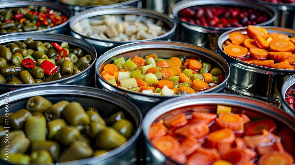 close up of canned vegetables. Selective focus close up of canned vegetables. Selective focus