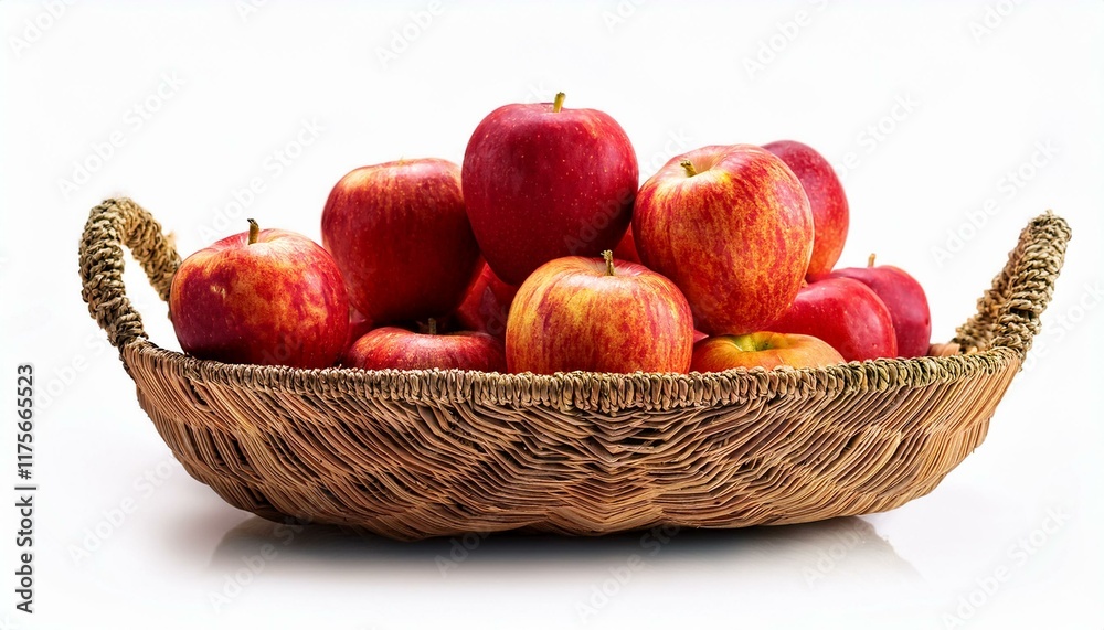 royal apple basket isolated on white background gala apple crunchy juicy very sweet and aromatic with low acidity royal apple basket isolated on white background gala apple crunchy juicy very sweet and aromatic with low acidity