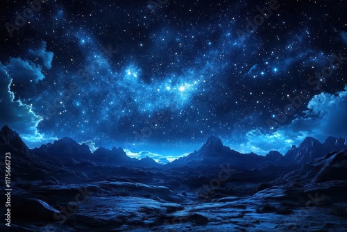 stunning starry night sky scene with wispy clouds and glittering stars creating a magical and peaceful atmosphere filled with wonder and beauty