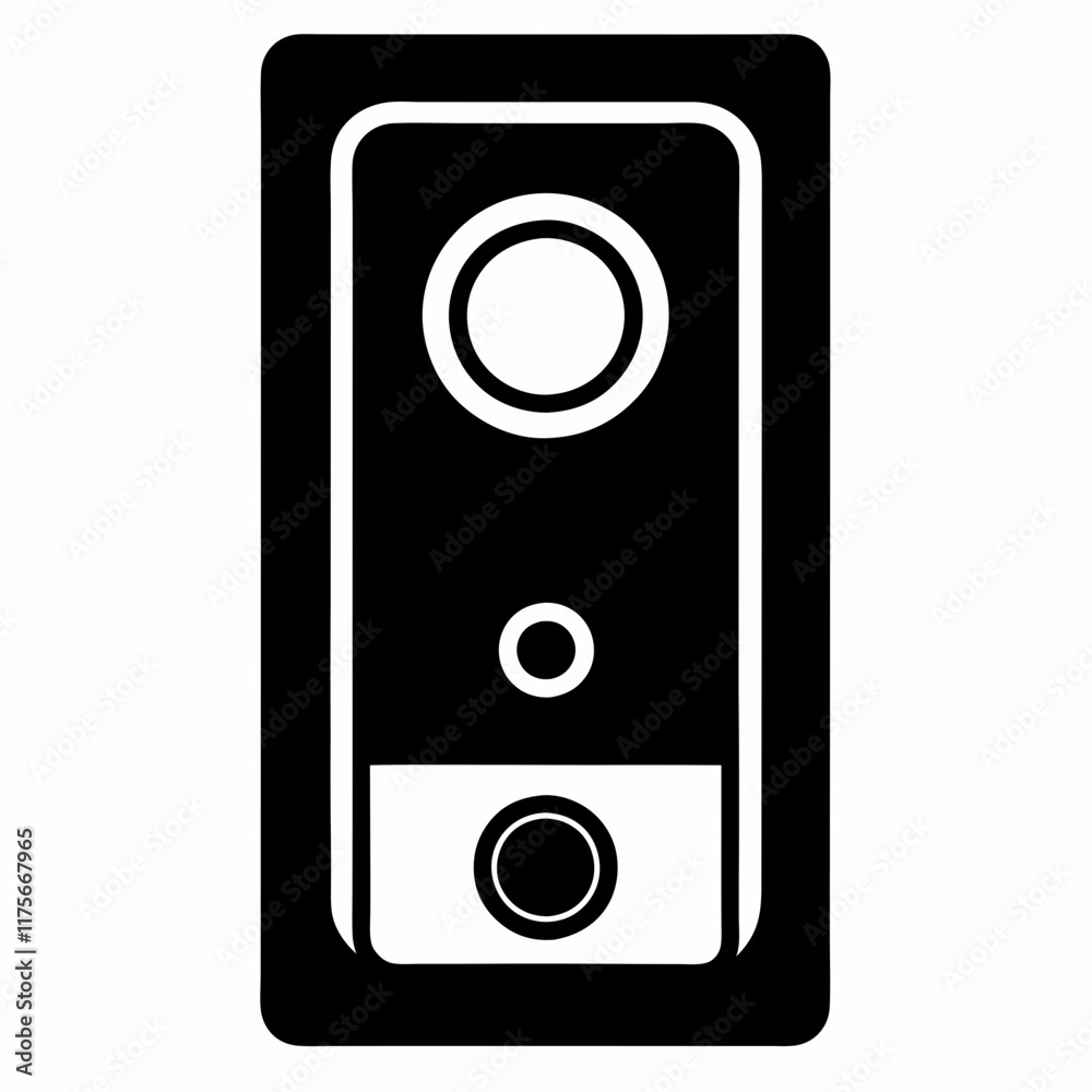 Video Doorbell Silhouette Vector Art Video Doorbell Silhouette Vector Art