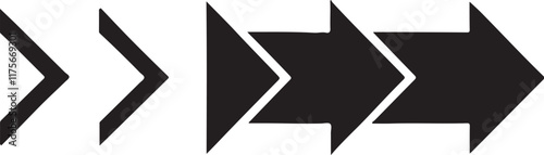 Vector Arrow Icon Set - Collection of Dynamic Arrows on White Background