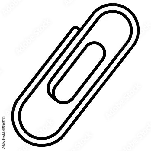 Elegant Paperclip Line Design