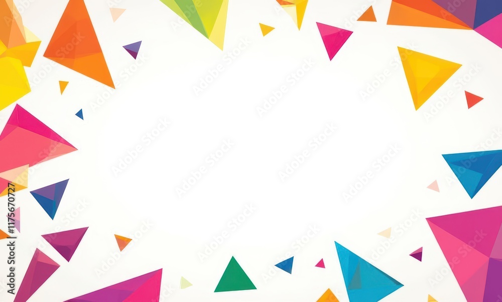 Colorful geometric shapes on white background Colorful geometric shapes on white background