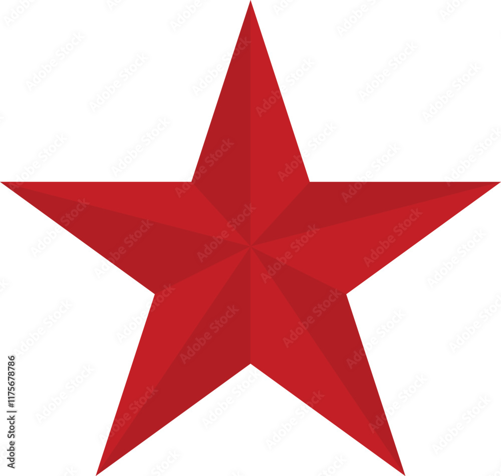 Obraz premium red star isolated on white