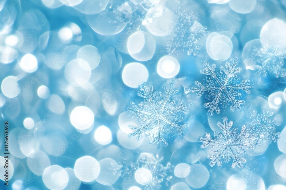 Rich blue holiday background featuring glowing snowflakes and shimmering particles creating a magical atmosphere for celebration Rich blue holiday background featuring glowing snowflakes and shimmering particles creating a magical atmosphere for celebration