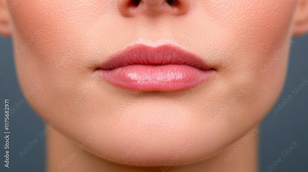 Obraz premium Close-Up of Smooth and Clear Skin After Peeling Treatment for Healthy Appearance