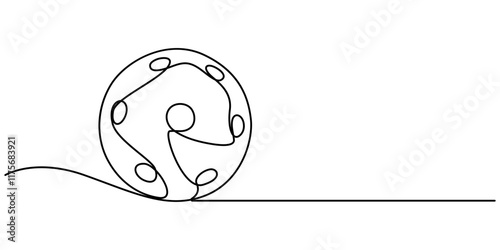 One continuous line drawing pickleball ball. One line sport ball. Isolated vector illustration, Paddle Tennis Line Icon. Editable Stroke Vector Icon, Playful Line Illustration for Table Tennis pro. 