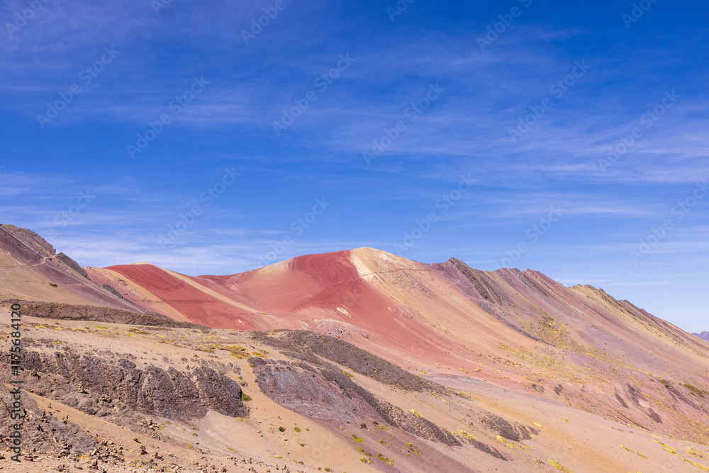 Naklejka premium Amazing views of Rainbow mountain in Peru.