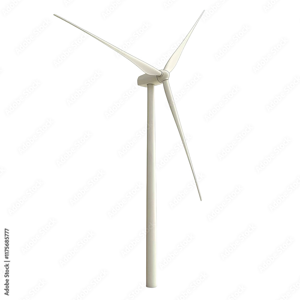 a white model of a single wind turbine PNG image, PNG file, Generative art. a white model of a single wind turbine PNG image, PNG file, Generative art.