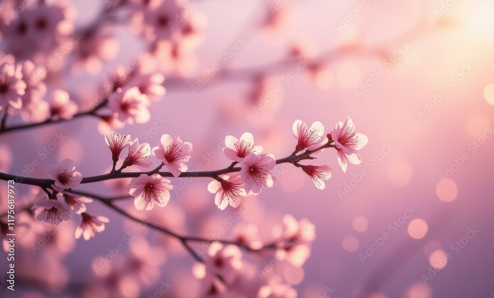 Delicate cherry blossoms in soft light Delicate cherry blossoms in soft light