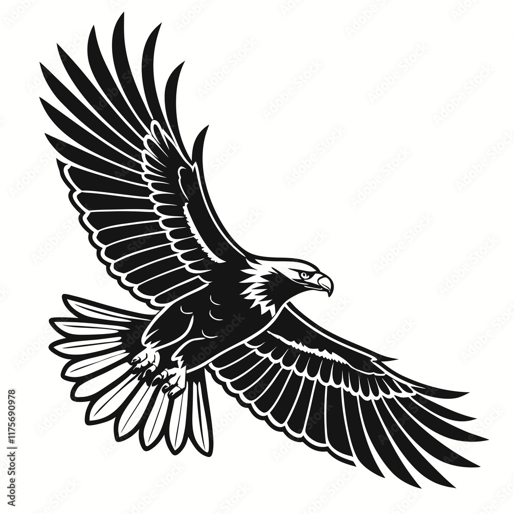 Obraz premium The America eagle vector design white background