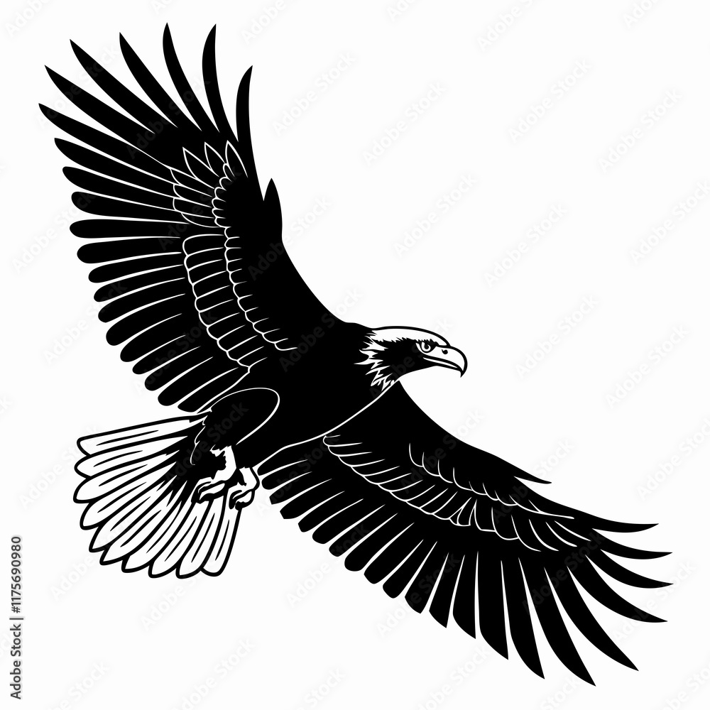 Fototapeta premium The America eagle vector design white background