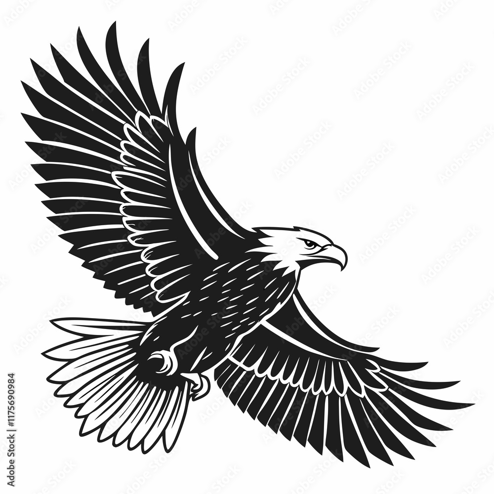 Fototapeta premium The America eagle vector design white background