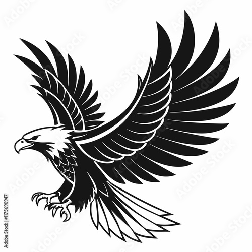 The America eagle vector  design white background