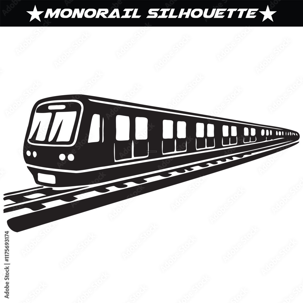 Monorail silhouette vector illustration design