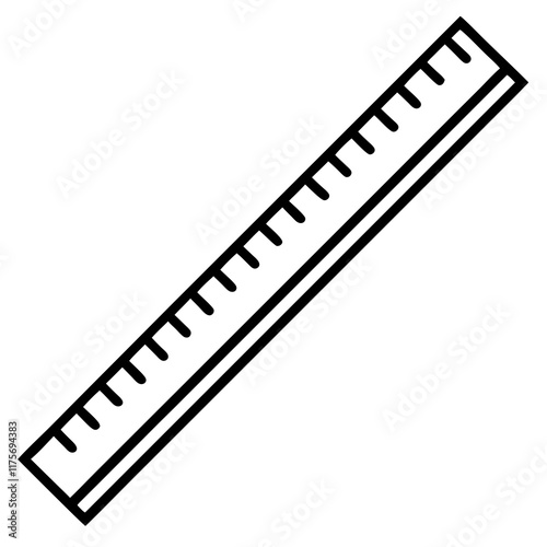 Linear Dynamics Minimalist Ruler Vector Art