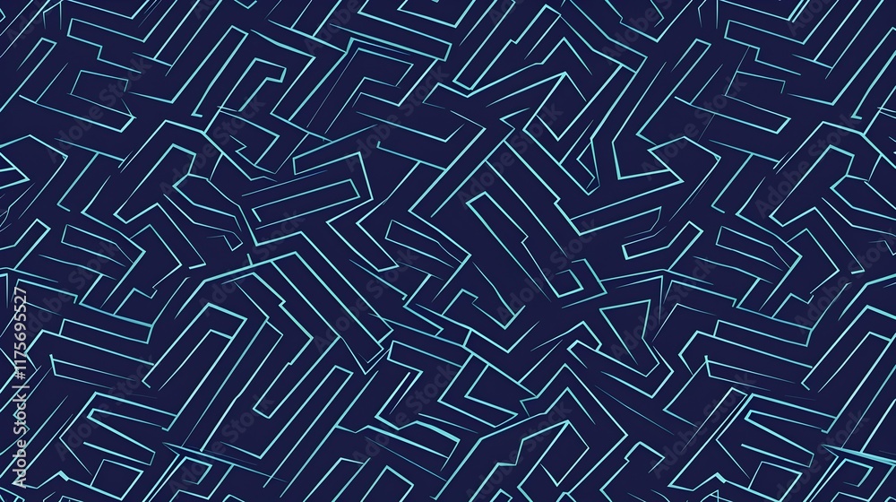 Modern Abstract Geometric Shapes Pattern Dark Navy Blue Digital Graphic Wallpaper Backdrop for Trendy Design Concepts or High Tech Presentations Modern Abstract Geometric Shapes Pattern Dark Navy Blue Digital Graphic Wallpaper Backdrop for Trendy Design Concepts or High Tech Presentations