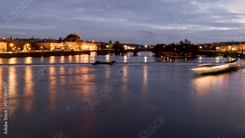Wallpaper Mural prague night picture from charles bridge Torontodigital.ca
