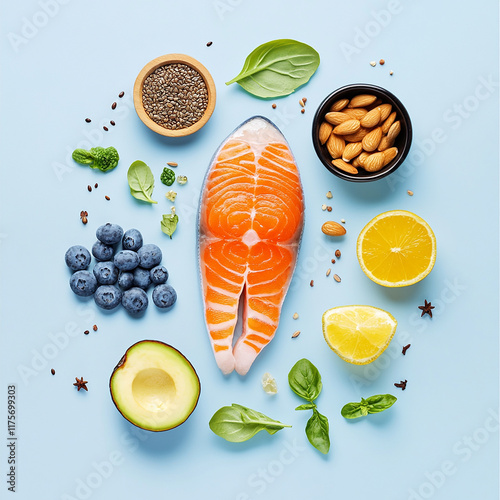 salmon and vegetables