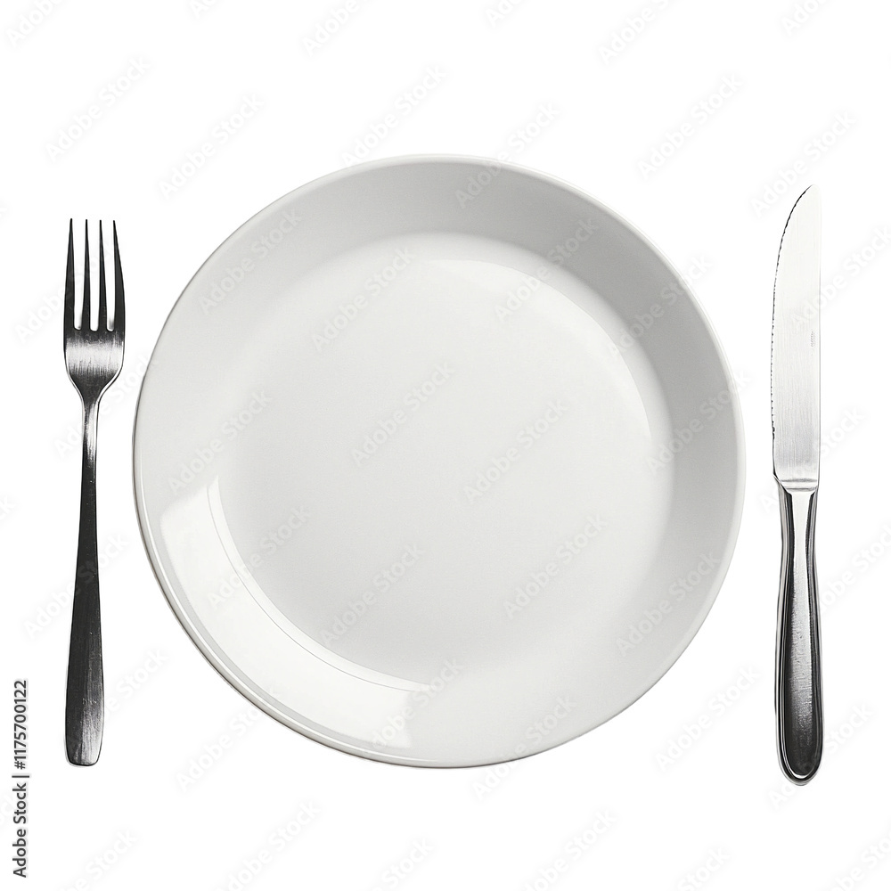 a white plate with a knife, fork and spoon on it PNG image, PNG file, Generative art. a white plate with a knife, fork and spoon on it PNG image, PNG file, Generative art.