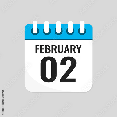 Icon page calendar day - 2 February
