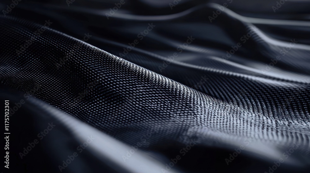 Naklejka premium Abstract Dark Fabric Texture: A Study in Shadows and Depth