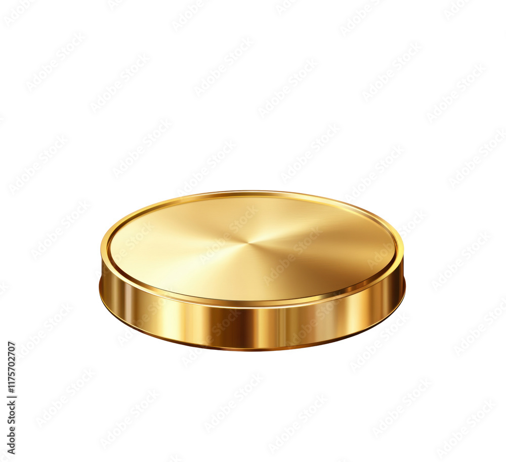 Golden circular platform with a glossy finish. Ideal for showcasing luxury products or high-end presentations. Isolated on transparent background, png. Golden circular platform with a glossy finish. Ideal for showcasing luxury products or high-end presentations. Isolated on transparent background, png.